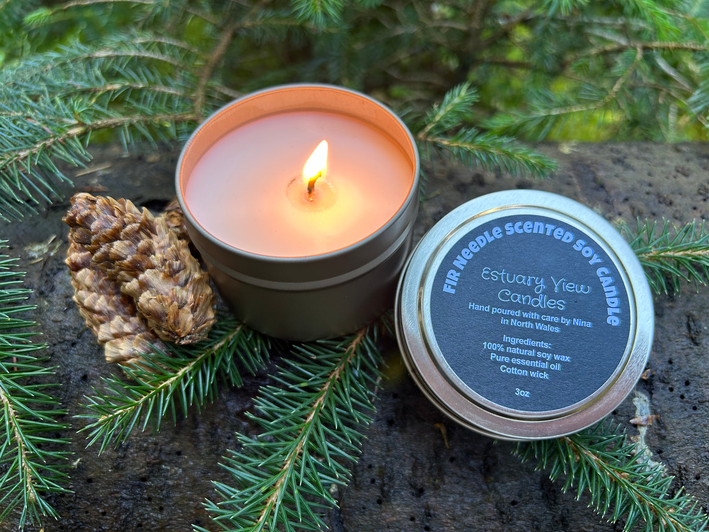 Fir Needle Essential Oil Scented Soy Candle