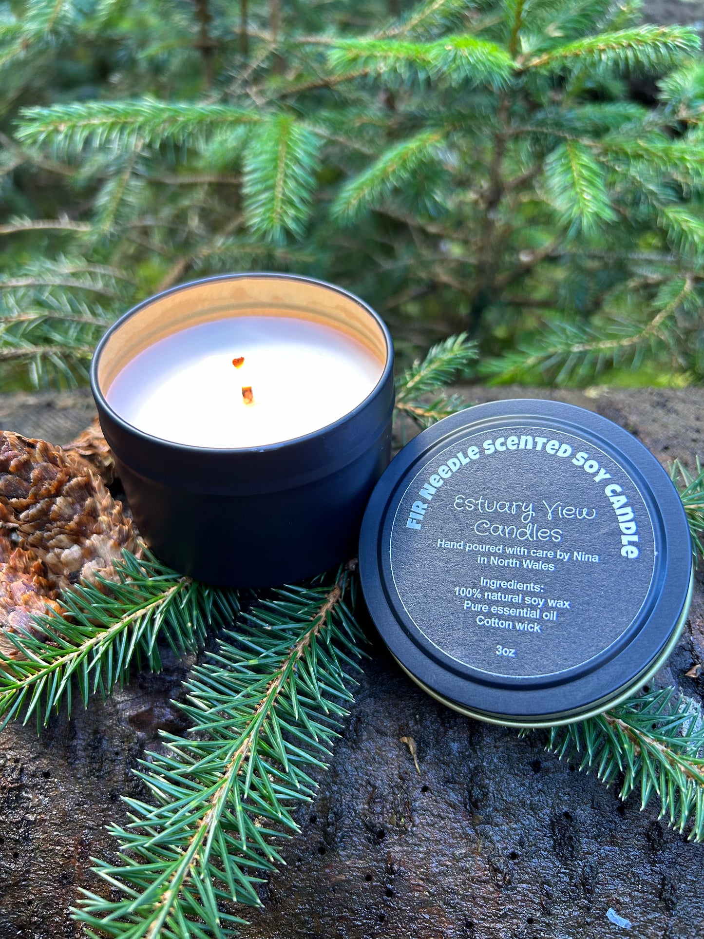 Fir Needle Essential Oil Scented Soy Candle