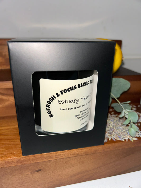 Refresh & Focus Essential Oil Blend Scented Soy Candle